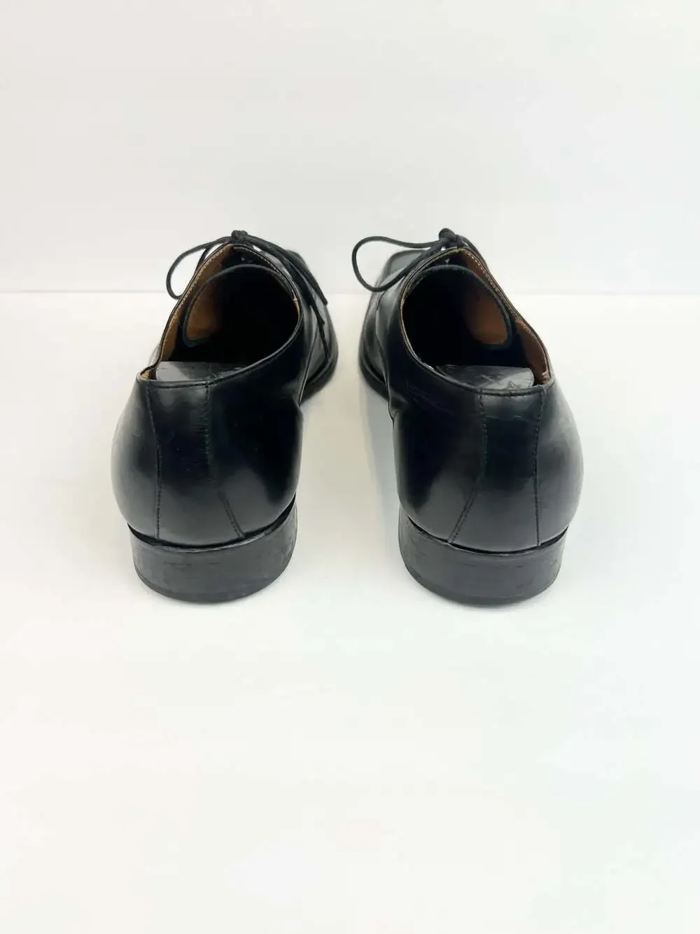 Magnanni Men's Black Leather Moc-Toe Oxford Dress Shoes Sz 10.5M